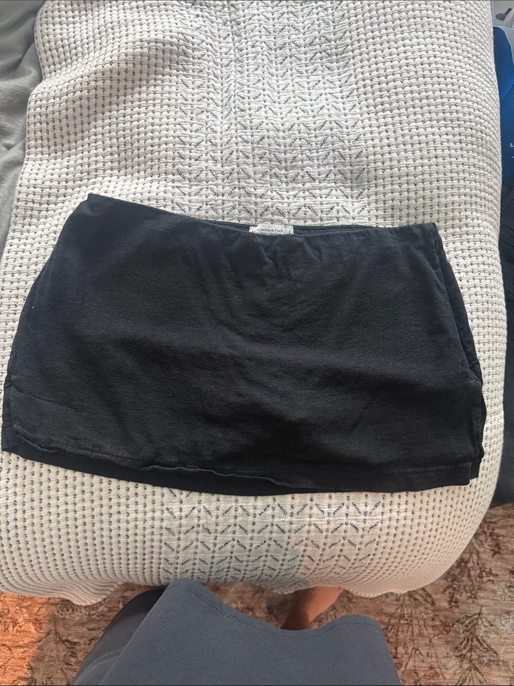 Abercrombie & Fitch Black Scarlett Mini Skort—Mid Rise—Linen Blend